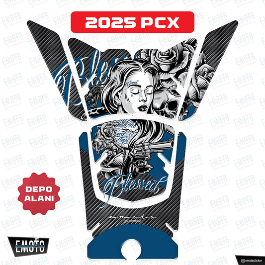 HONDA PCX 2025 MODEL BLESSED GIRL TANK PAD