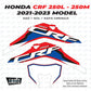 HONDA CRF 250L-250M 2021-2023 MODEL SAĞ+SOL+KAFA GRENAJ STICKER
