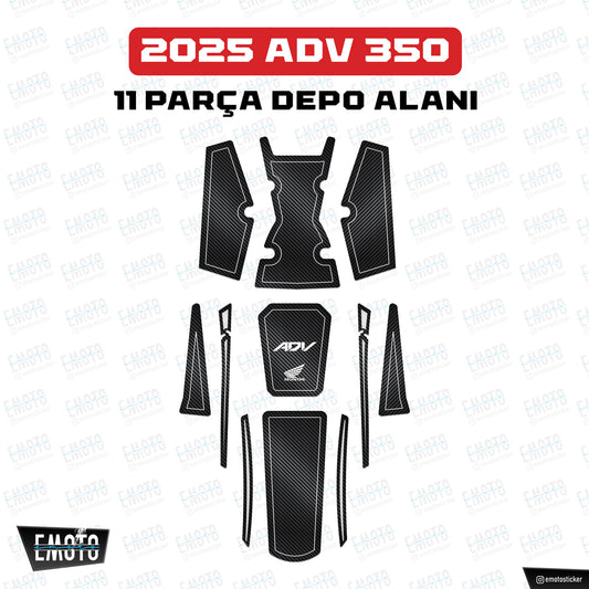 2025 MODEL HONDA ADV 350 KARBON WHITE TANK PAD