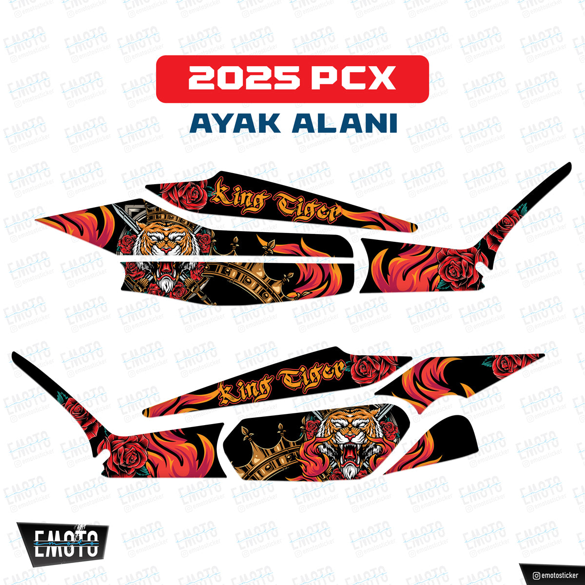 HONDA PCX 2025 MODEL KING TIGER TANK PAD