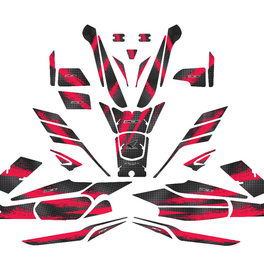 2025 PCX KARBON KIRMIZI 44 PARÇA FULL SET