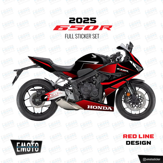 HONDA 650 R 2025 Redline Design Full Sticker Set