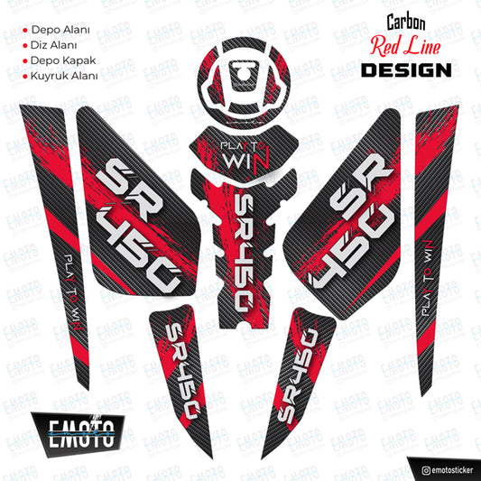 CF MOTO 450 SR FULL SET TANK PAD