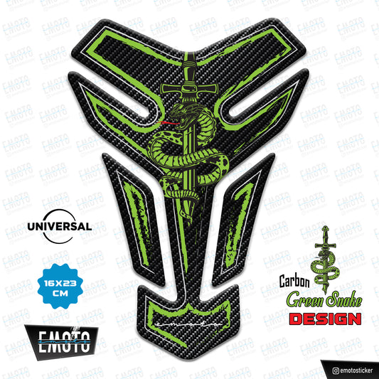 CARBON - GREEN- SNAKE UNIVERSAL TANK PAD 16x23cm