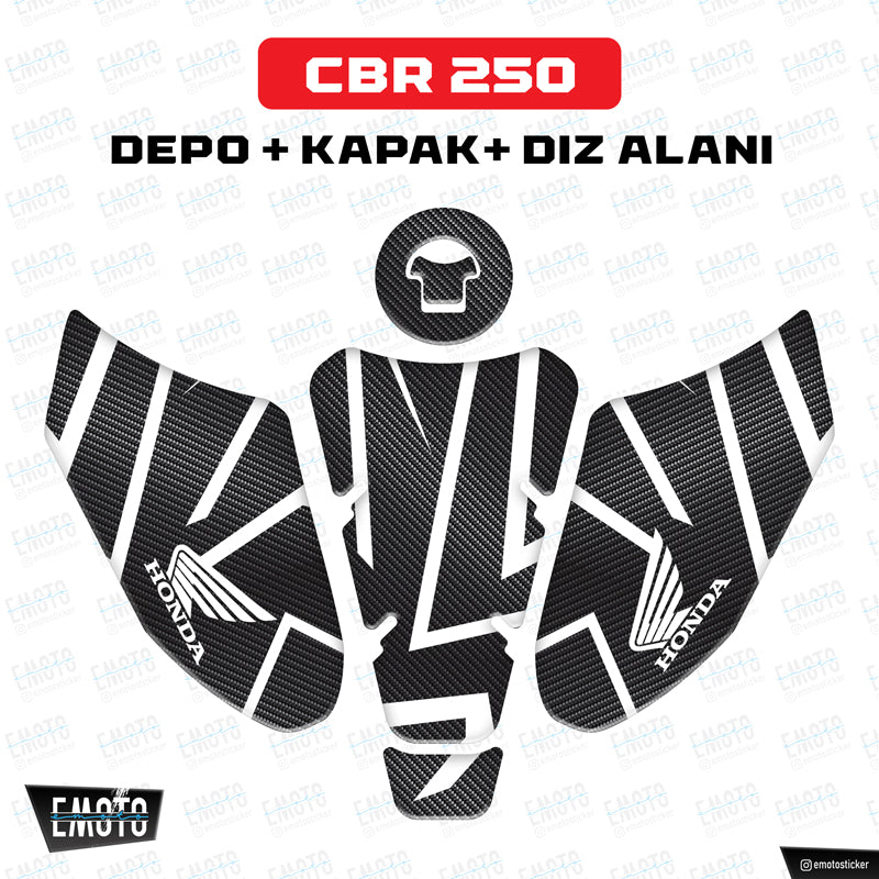 HONDA CBR 250  KARBON RED TANK PAD