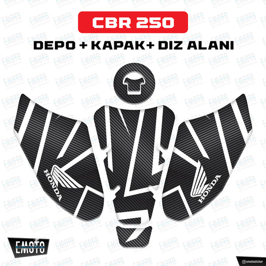HONDA CBR 250  KARBON RED TANK PAD