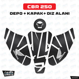 HONDA CBR 250  KARBON RED TANK PAD