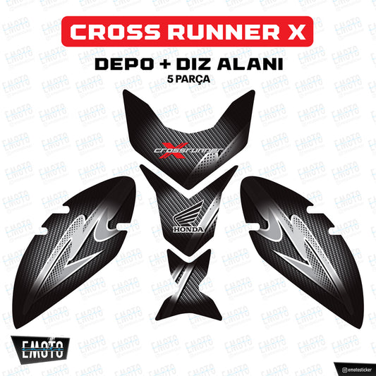 HONDA 2018 MODEL CROSSRUNNER X  KARBON GRAY TANK PAD