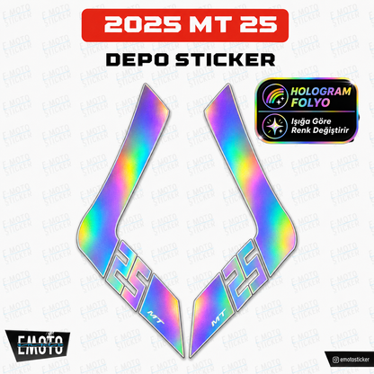 YAMAHA MT-25 Depo Sticker Set HOLOGRAM (2025)