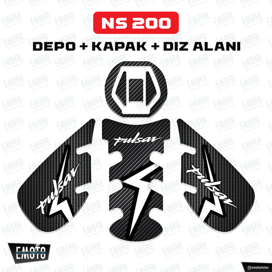 BAJAJ PULSAR NS200 KARBON WHITE TANK PAD