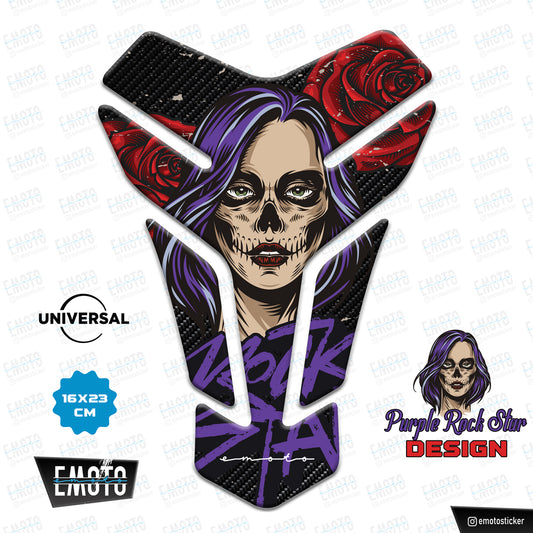 PURPLE ROCK STAR UNIVERSAL TANK PAD 16x23cm