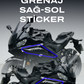 YAMAHA YZF R25 2022-2024 Gri & Siyah Grenaj Etiketi Sticker