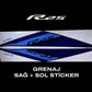 YAMAHA YZF R25 2024 Mavi Grenaj Etiketi Sticker