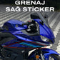 YAMAHA YZF R25 2024 Mavi Grenaj Etiketi Sticker