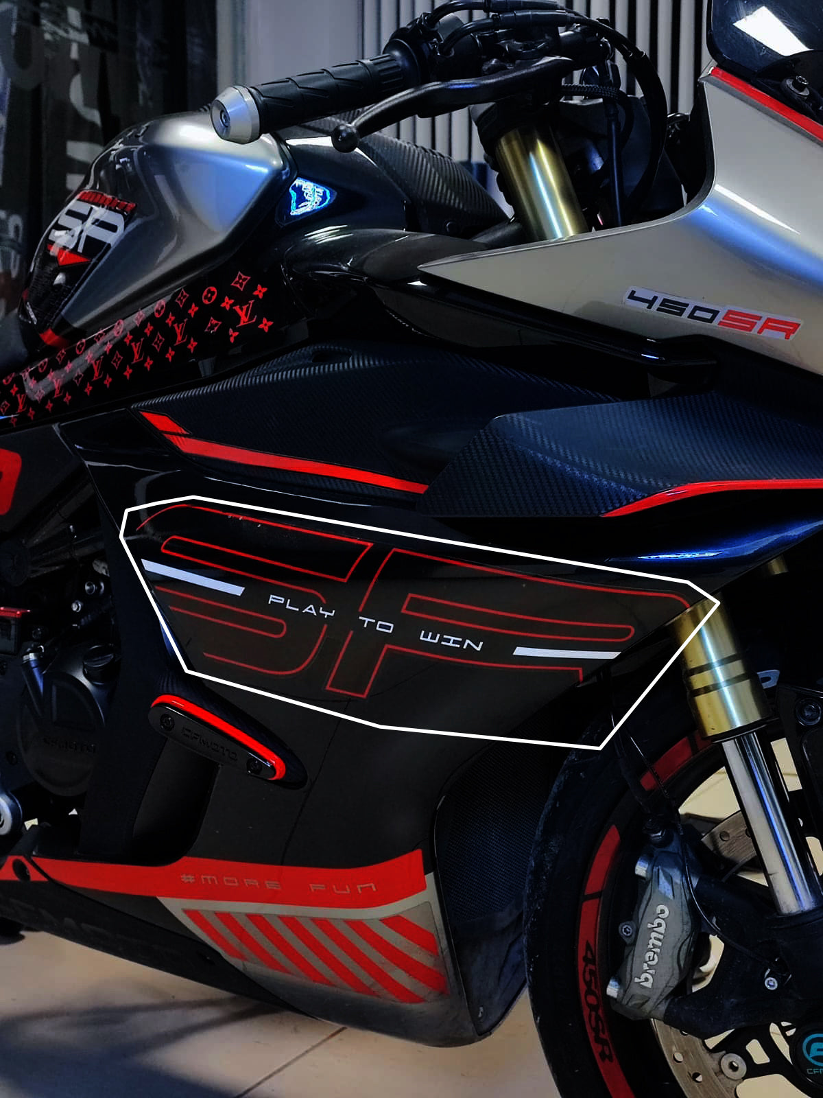 CF MOTO 450 SR ORJINAL GRENAJ STICKER