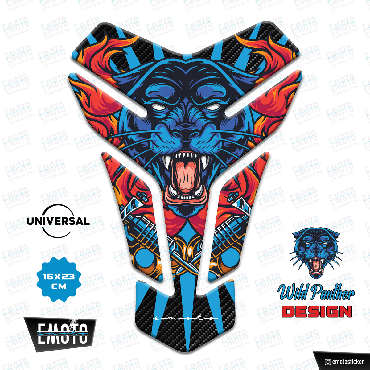 WILD PANTHER UNIVERSAL TANK PAD 16x23cm
